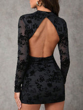 Sexy open back hollow hip-hugging slim dress